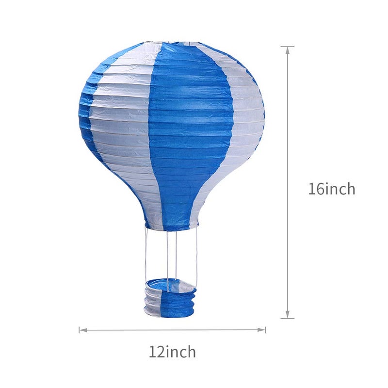zilue Hot Air Balloon Decorations Paper Lanterns for Wedding Birthday Engagement Christmas Party Decoration Pack Stripe Set of 6 - Image 2